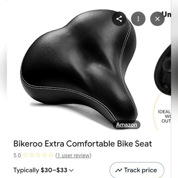Bikeroo Extra Comfortable Black Bike Seat - Picture 1 of 7